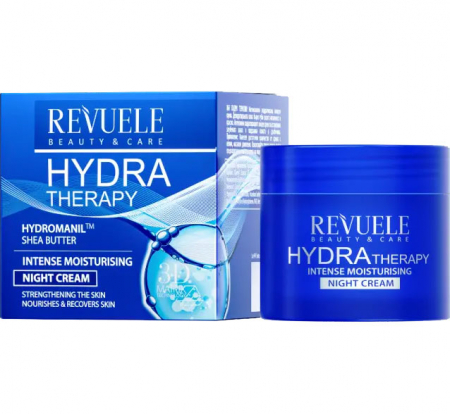 Crema de noapte hidratanta regeneratoare cu Acid hialuronic, Unt de Shea, Revuele 3D Matrix Technology, 50 ml