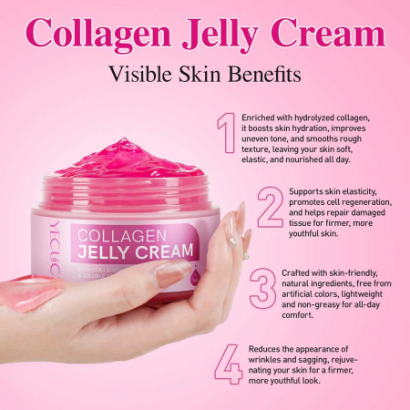 Crema Jeleu Premium cu Colagen Hidrolizat & Colagen Solubil, Reparare profunda, 100 ml3