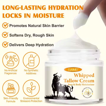 Crema pentru Ingrijirea Pielii  din Seu de Vita cu Ceara de Albine si Miere, 100% Natural, Hidratare Profunda, 60 g2