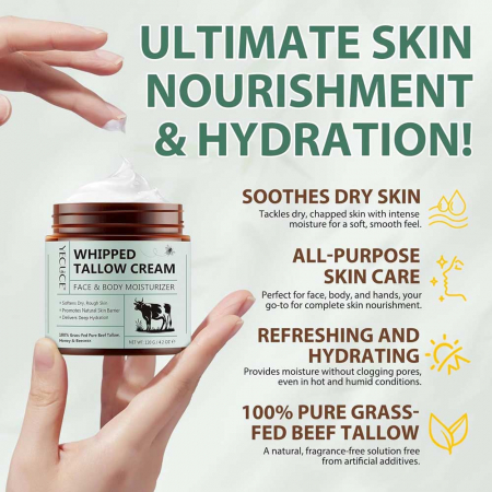 Crema Premium din Seu de Vita cu Ceara de Albine si Miere, 100% Naturala, Regenerare Profunda, 120 g 2