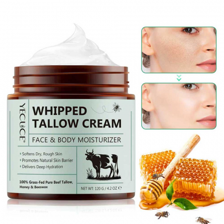 Crema Premium din Seu de Vita cu Ceara de Albine si Miere, 100% Naturala, Regenerare Profunda, 120 g 5