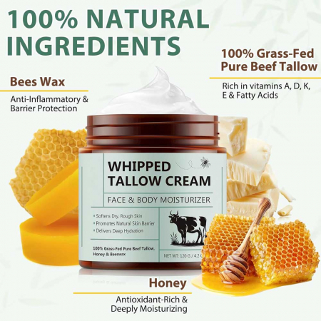 Crema Premium din Seu de Vita cu Ceara de Albine si Miere, 100% Naturala, Regenerare Profunda, 120 g 1