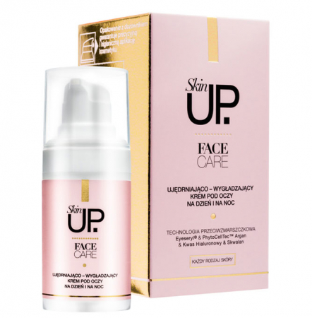 Crema anti-rid pentru ochi Skin UP Face Care cu acid hialuronic, tehnologie PhytoCellTec cu celule stem, Scualan si Argan, 15 ml