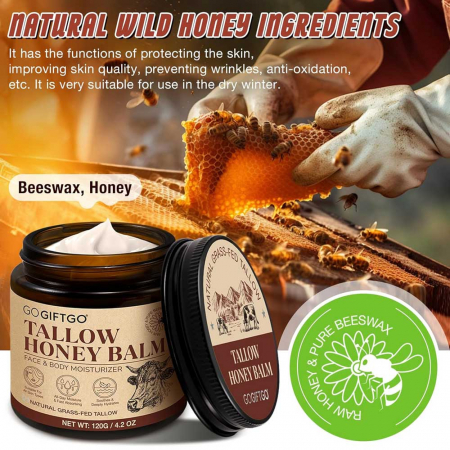 Crema Premium din Seu de Vita 100% Pura cu Ceara de Albine si Miere, Hidratare Profunda, 120 g1