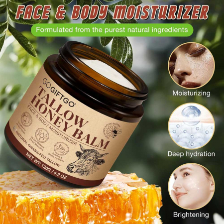 Crema Premium din Seu de Vita 100% Pura cu Ceara de Albine si Miere, Hidratare Profunda, 120 g3