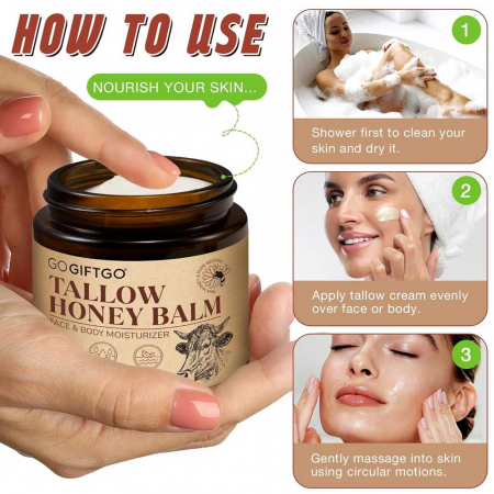 Crema Premium din Seu de Vita 100% Pura cu Ceara de Albine si Miere, Hidratare Profunda, 120 g7