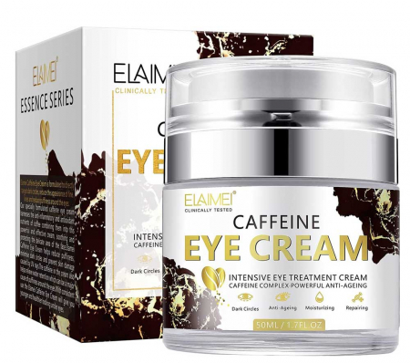 Crema tratament premium pentru ochi cu Extract de Cafea, Efect Anti-Imbatranire si Anti-Cearcan, Elaimei, 50 ml0