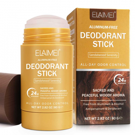 Deodorant Stick fara Aluminiu, fara Alcool, Lemn de Santal, 24h Protectie, Barbati, 80 g2