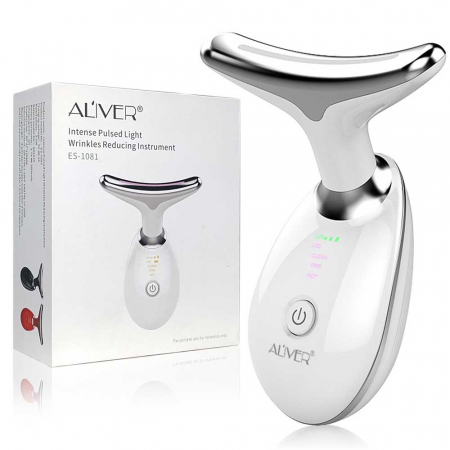 Dispozitiv Facial Profesional Anti-Rid 5 în 1 – LED, EMS, Masaj Termic, Lifting & Rejuvenare