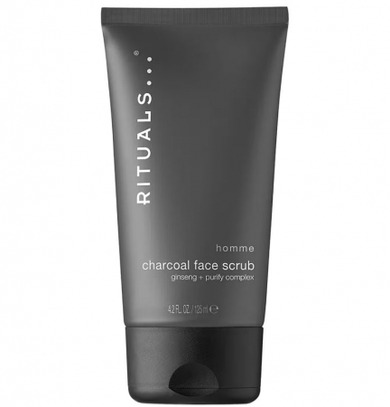 Exfoliant facial pentru barbati cu Ginseng si Carbune natural, RITUALS Homme Face Scrub, 125 ml