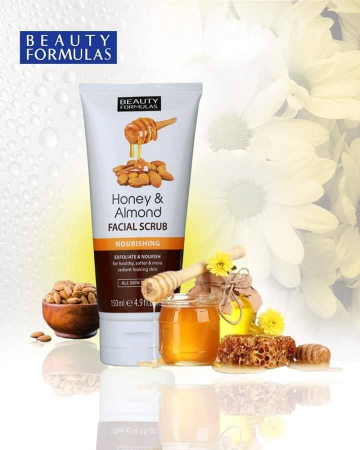 Exfoliant pentru ten cu miere si migdale BEAUTY FORMULAS Honey & Almond Facial Scrub, 150 ml1