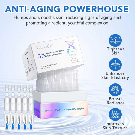 Fiole cu Acid Hialuronic 3%, Ultra Hidratante, Premium, 30 Fiole x 1.2 ml2