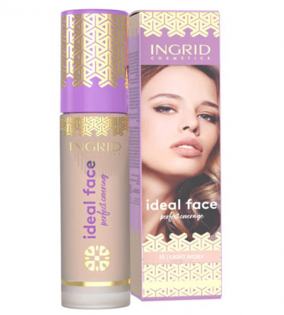 Fond de ten Ingrid Cosmetics Ideal Face Perfect Coverage 10 Light Ivory, 30 ml