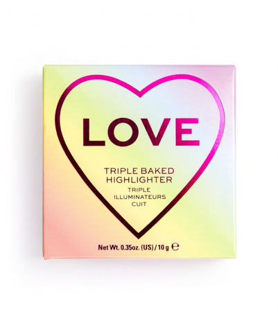 Iluminator Makeup Revolution Inspired Love Triple Baked Heart, 10 g2