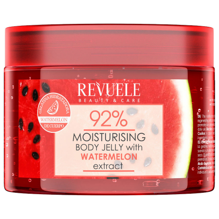 Jeleu pentru corp cu extract de Pepene Rosu Revuele 92% Moisturizing, 400 ml0