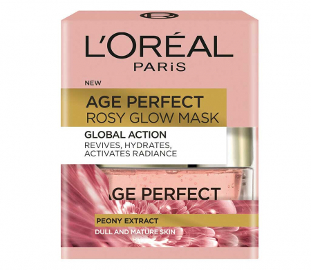 Masca regeneranta pentru ten imbatranit L'Oreal Paris Age Perfect Rosy Glow, 50 ml