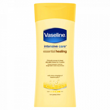 Lotiune de corp pentru piele uscata si sensibila Vaseline Intensive Care Essential Healing, 200 ml