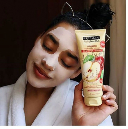 Masca de curatare multifunctionala cu Argila Kaolin, Cidru si Otet Natural de Mere, FREEMAN Cleansing Clay Mask + Scrub, 175 ml6