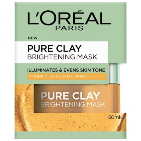 Masca de fata anti-roseata, efect de iluminare cu Argila Naturala si Lamaie Yuzu, L'Oreal Paris Pure Clay, 50 ml2
