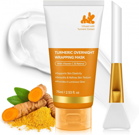 Mască de Noapte cu Acid Kojic și Turmeric, Luminozitate și Regenerare Intensivă, 75 ml2
