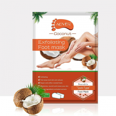 Masca Exfolianta pentru Picioare tip Soseta cu Cocos, Reparare Profunda1
