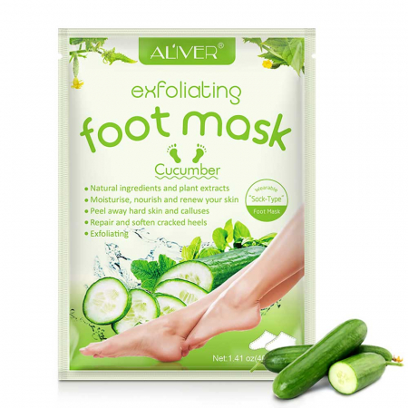 Masca Exfolianta pentru Picioare tip Soseta cu Extract din Castravete, Reparare Profunda