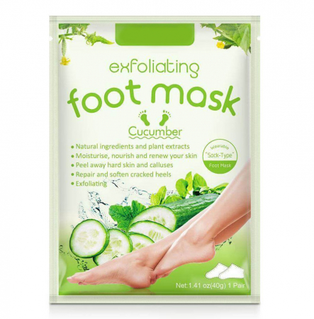 Masca Exfolianta pentru Picioare tip Soseta cu Extract din Castravete, Reparare Profunda