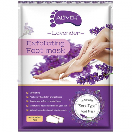 Masca Exfolianta pentru Picioare tip Soseta cu Lavanda, Repara Calcaiele Crapate2