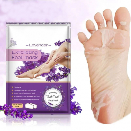 Masca Exfolianta pentru Picioare tip Soseta cu Lavanda, Repara Calcaiele Crapate4