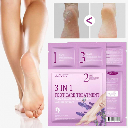 Masca Exfolianta Tratament 3 in 1 pentru Picioare cu Lavanda, Reparare In profunzime1