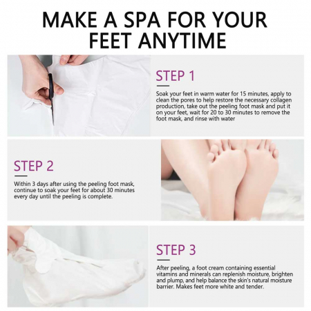 Masca Exfolianta Tratament 3 in 1 pentru Picioare cu Lavanda, Reparare In profunzime3