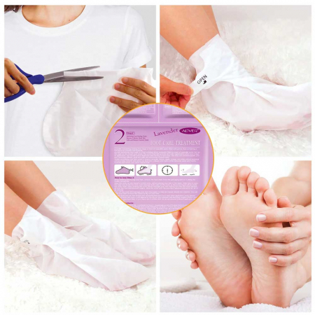 Masca Exfolianta Tratament 3 in 1 pentru Picioare cu Lavanda, Reparare In profunzime5