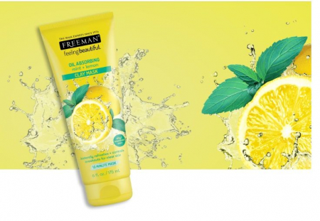 Masca pentru tenul gras FREEMAN Oil Absorbing Mint + Lemon Clay Mask, 175 ml5