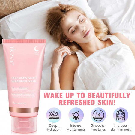 Masca Premium cu Colagen, Niacinamide si Ceramide NP, Hidratare profunda, Tratament de Noapte, 75 ml7