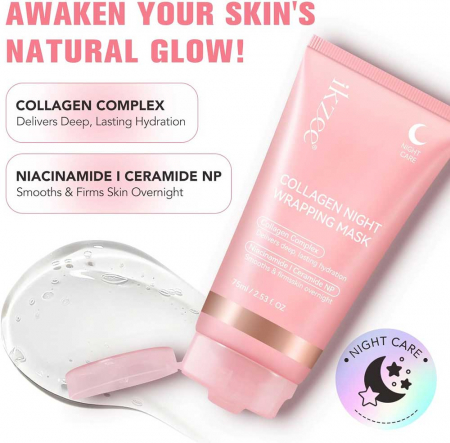Masca Premium cu Colagen, Niacinamide si Ceramide NP, Hidratare profunda, Tratament de Noapte, 75 ml5