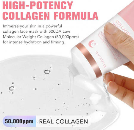 Masca Premium de Noapte cu Colagen, Niacinamide, Ceramide NP, Hidratare profunda, 75 ml 1
