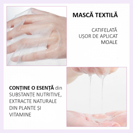 Masca textila pentru ten cu Fasole Neagra SADOER, Ten uscat si Deshidratat, 25 g1