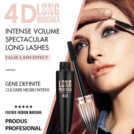 Mascara 4D Aliver Professional Long Volume, Rezistenta de lunga durata, Negru,10 ml1