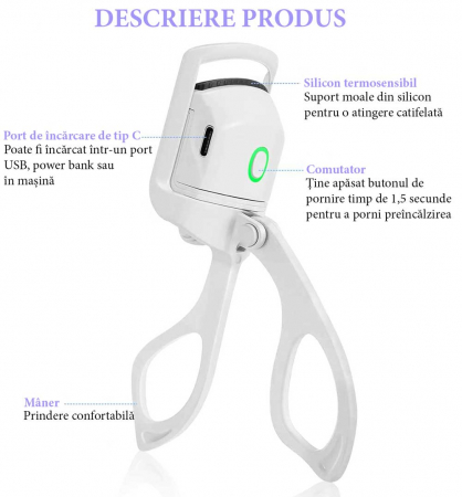 Ondulator Electric Premium pentru Gene cu Încălzire, 2 Trepte de Temperatură, Autonomie 24h2