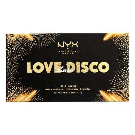 Paleta de farduri NYX Professional Makeup Love Lust Disco Livin' Lavish, 10 x 1.1 g2