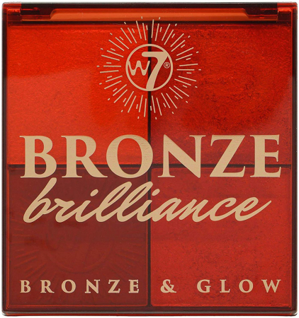 Paleta Profesionala pentru Bronzare, Contur si Iluminare W7 Bronze Brilliance Bronze & Glow Palette, 64 g1
