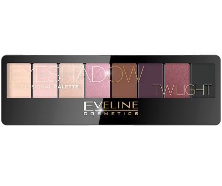 Paleta Profesionala de Farduri EVELINE Twilight Eyeshadow Palette, 8 nuante
