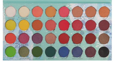 Paleta Profesionala de Farduri WINTER SNOWFLAKES Via Letvass, 32 Color Eyeshadow Palette, 32 x 1.5 g1