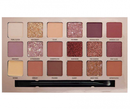 Paleta Profesionala de Farduri W7 Socialite Pigment Palette, 18 Culori, 17 g2