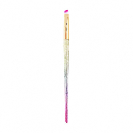 Pensula unghiulara pentru sprancene ROYAL Prismatic Angled Eye & Brow Brush, 17 cm