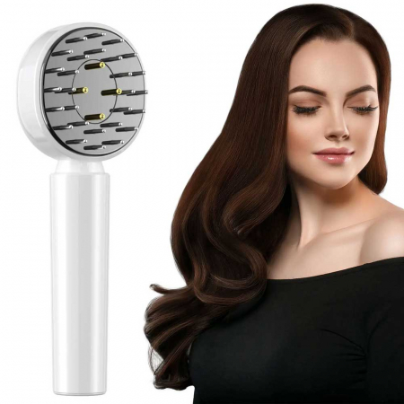 Perie Electrica Premium pentru Stimularea Cresterii Parului, Terapie cu Lumina, Difuzor de Uleiuri Esentiale, Masaj scalp, NOVA KISS®16