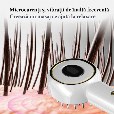 Perie Electrica Premium pentru Stimularea Cresterii Parului, Terapie cu Lumina, Difuzor de Uleiuri Esentiale, Masaj scalp, NOVA KISS®14
