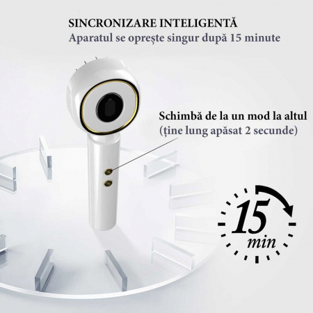 Perie Electrica Premium pentru Stimularea Cresterii Parului, Terapie cu Lumina, Difuzor de Uleiuri Esentiale, Masaj scalp, NOVA KISS®8