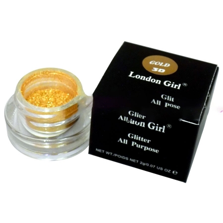 Pigment Machiaj London Girl All Purpose Glitter, 3D Gold, 2g1