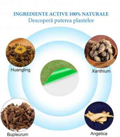 Plasturi naturali pentru tinitus și zgomote în urechi, calmarea țiuitului și a insomniei, 24 plasturi1